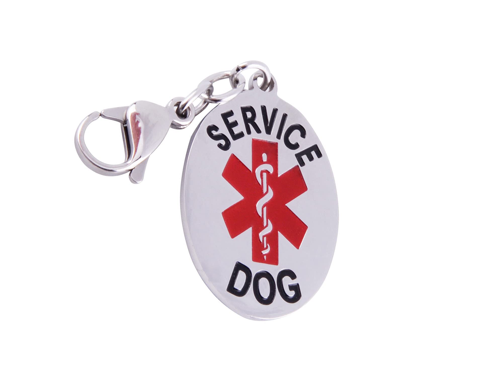 Doggie Stylz Service Dog Cat Official ID Tag. Hang from a Collar, Vest, Harness or Leash. Great Form of Identification for Small to Large Breeds Service Dogs Protected by Federal Law