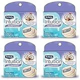 Schick Intuition Pure Nourishment Coconut Milk & Almond Oil Razor Blade Refill Cartridges, 12 count