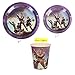 Video Game Party Supplies for Gaming party Serves 16 with 16pcs Plates, Round 7 and 9 inch Dessert Paper Appetizer Plates,16pcs Cups, 16pcs Napkins and 16cs Forks, Knives, Spoons Video Game Save The World
