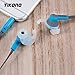 tikono in Ear Headphone, Earbud Headphones with Mic, Sports Earphone, Wired Headset, Top Stereo Bass 3.5mm Jack Headset Including Storage Bag with Carabiner