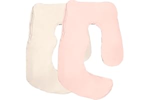 littogoose Maternity Pillow Cover ONLY Compatible with Momcozy Pregnancy Pillow (2 Pack Covers-Pillow NOT Included)