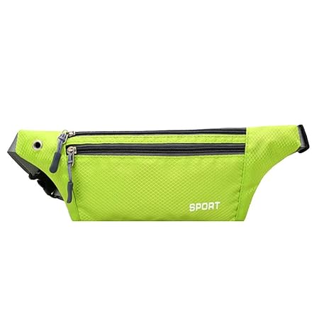 MKchung Women/Men Sports Waist Fanny Bum Packs Running Shoulder Crossbody Bag/Green