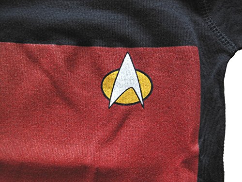 Star Trek The Next Generation Starfleet Uniform Baby Romper (0-6 Months, Red/Command)