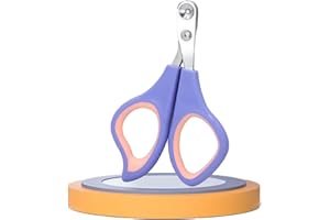 Trumoon Pet Nail Clippers with 2mm Round Cutout for Cats, Birds, Reptiles and Small Animals.The Worry-Free Grooming Nail Clippers, Avoid Painful Overcutting, Injury-Free Nail Cutting (2mm-Purple)