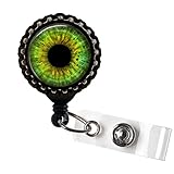 Green Eyes Optometry Eye Doctor Black Retractable ID Tag Badge Reel