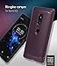 Ringke Onyx Compatible with Xperia XZ2 Case Brushed Metal Design Flexible & Slim Dynamic Stroked Line Pattern Durable Anti Slip Impact for Sony Xperia XZ 2 - Lilac Purple