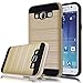 Galaxy J5 Case, Kmall 2in1 [Metal Brushed Texture] Impact Resistant Heavy Duty Hybrid Dual Layer Full-Body Shockproof Protective Cover Skin Shell For Samsung Galaxy J5 SM-J500H J500M [Gold]