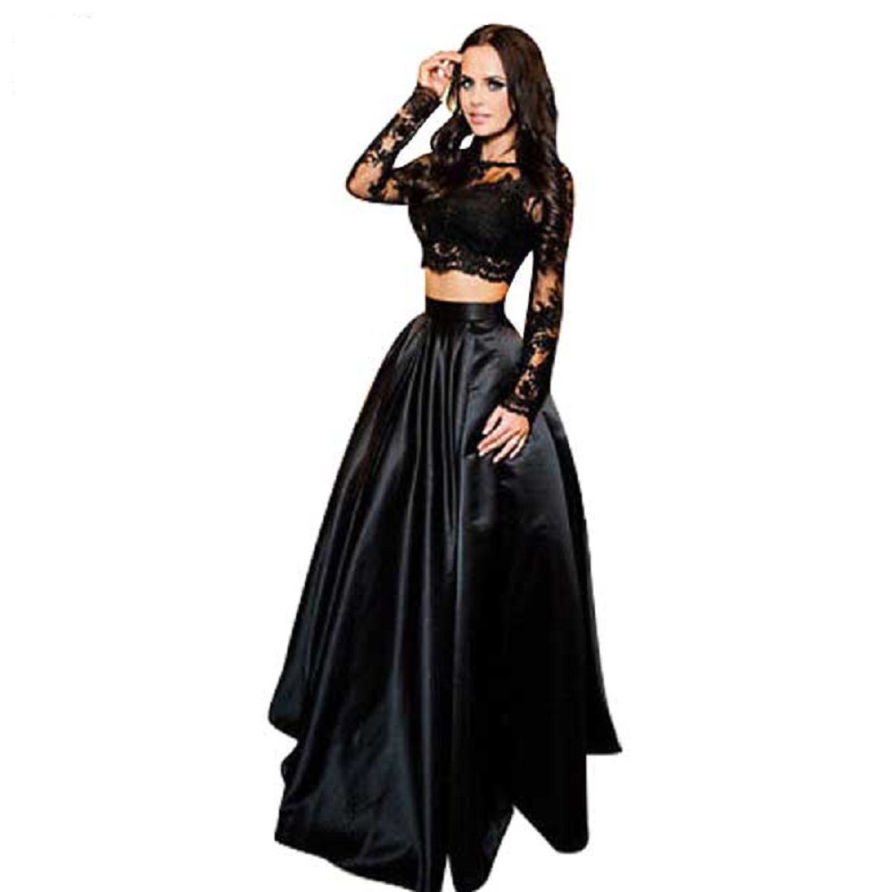 black spaghetti dress