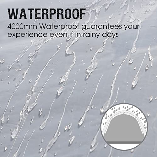 Portal 3-4 Man Tent with Porch, Camping Tent for 3 to 4 Persons with Sewn-in Groundsheet, 4000mm Waterproof Family Tent with Bedroom, Lightweight Dome Tent for Outdoor Garden Backpacking Hiking