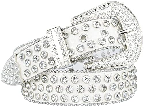 WERFORU Ladies Clear Double Grommet Belts With Holes for Teens