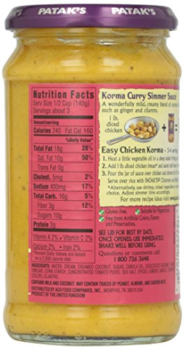 Patak's Korma Sauce, 15 oz