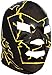 Deportes Martinez Mexican Wrestling Mask – Authentic Luchador Lucha Libre Mask, Handmade in Mexico – Pro Fit Adult Size – Dr Wagner Black Yellow