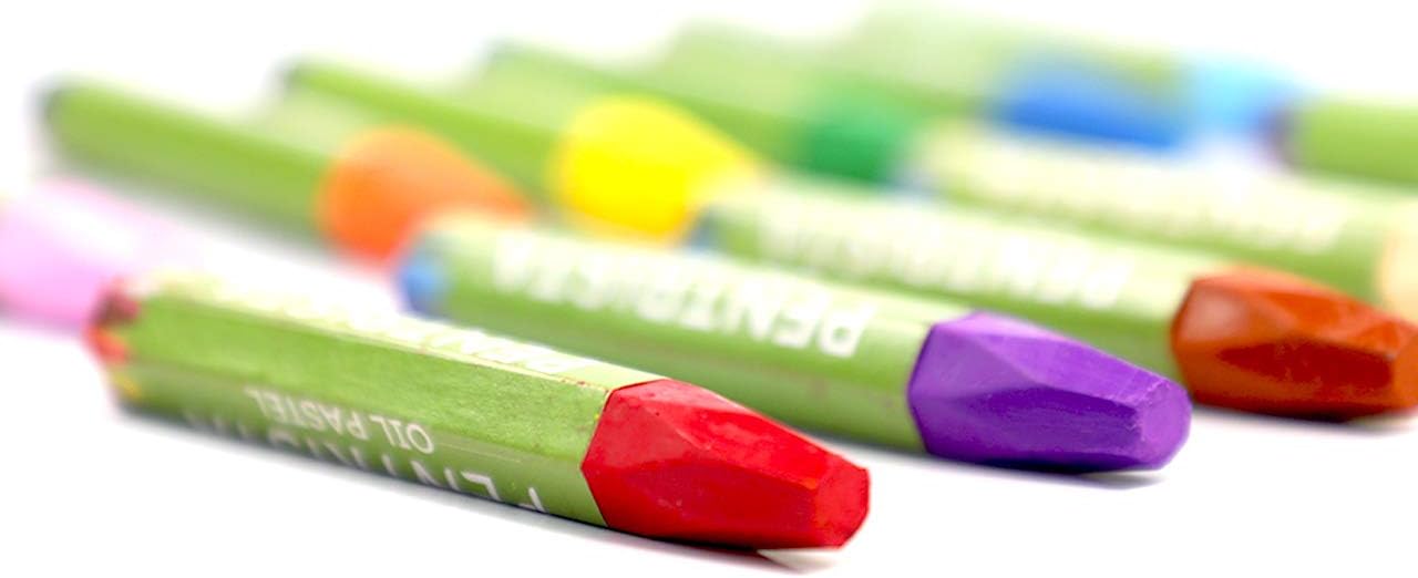 PENTRISTA Oil Pastels 12 Vibrant Assorted Colors Drawing Pastel,for Kids Indoor Activities At Home,Art&School Supplies: Office Products