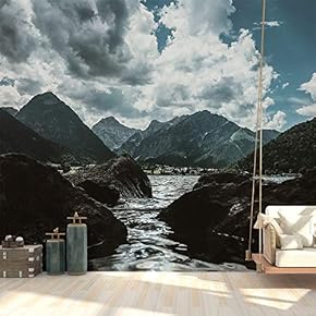 Wall Mural Magnificent Mountain View Removable Wallpaper Wall Sticker for Bedroom Living Room - 66x96 inches