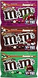 Variety Mix M&M’s Chocolate Candy (3 Pack) Flavor Vote Crunchy Espresso, Raspberry, Mint Sharing Size, 8 Ounce Bags