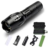BESTWIN LED Tactical Flashlight with Zoomable Focus 5 Modes and Handheld Torch