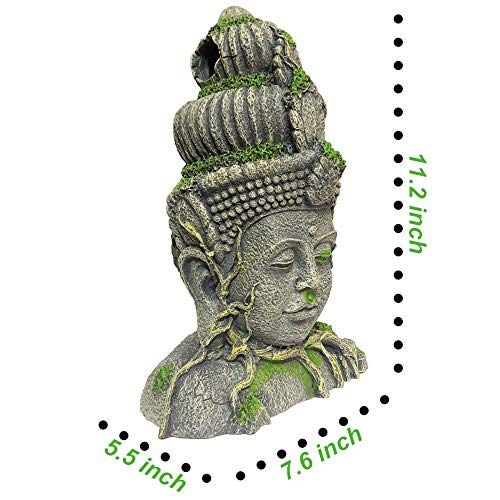 SLOCME Aquarium Large Buddha Statue Decorations Aquarium Buddha Decor