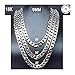 Gold Cuban Link Chain Necklace 9MM with up to 22X More Real White Gold Plating Than Other Fashion Jewelry Necklaces for Men Women Free Lifetime Replacement Guarantee 