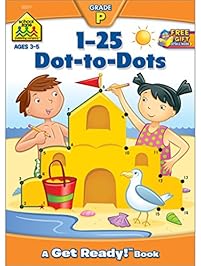 1-25 Dot-to-Dots (A Get Ready Book, Ages 4-6)
