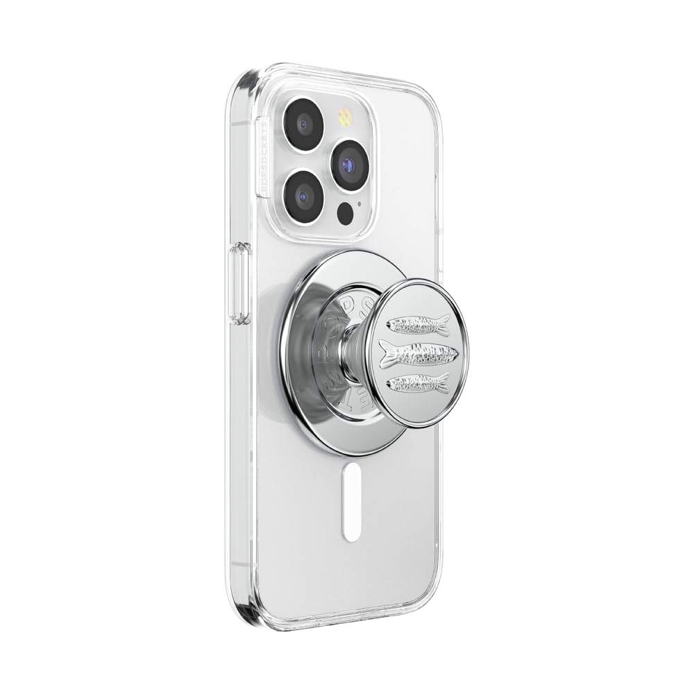 PopSockets Phone Grip for MagSafe, Secure Magnetic Phone Grip & Stand, Hands-Free Kickstand, Wireless Charging Compatible, Cute PopSockets - Enamel Seashore Finds