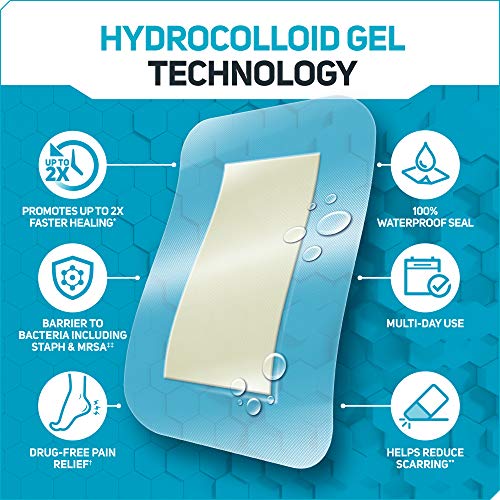 Care Science Fast-Healing Waterproof Hydrocolloid Gel Pad Bandages, XL, 2 in x 3 in, 12 ct | 100% Wa - //coolthings.us