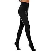 Citystl Opaque Black Tights for Women, 80D Solid Color Soft Tights, Control Top Microfiber Pantyhose for women
