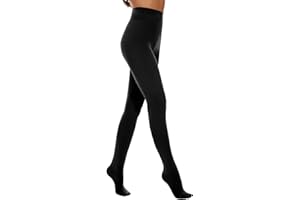 Citystl Opaque Black Tights for Women, 80D Solid Color Soft Tights, Control Top Microfiber Pantyhose for women