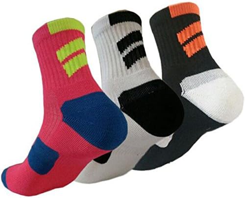 3Pack Mens Drifit Cushion Football Athletic Outdoor Crew Socks Sports Compression Sock (Style 1)