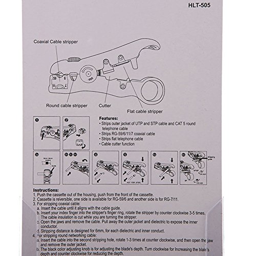 image for Universal Cutter/Stripper for CAT5 CAT6 Flat or Round STP/UTP Cable St