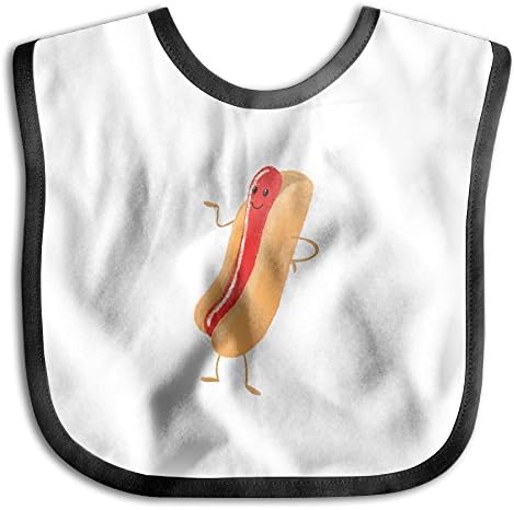 Dancing Hot Dog Lovely Soft Cotton Baby Bibs
