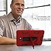 TIANLI for Samsung Galaxy Tab A 10.1 Case Hard Kickstand Unique Veins Three Layer Heavy Duty High Impact Absorption Anti Scratch Fingerprint Resistant,Red Black