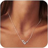 JIKASI Gold Pendant Necklace for Women Rose Gold Pink Women's Neckalces Rose Quartz Crystal Pendants Birth Stone Anniversary Jewelry Gifts for Women