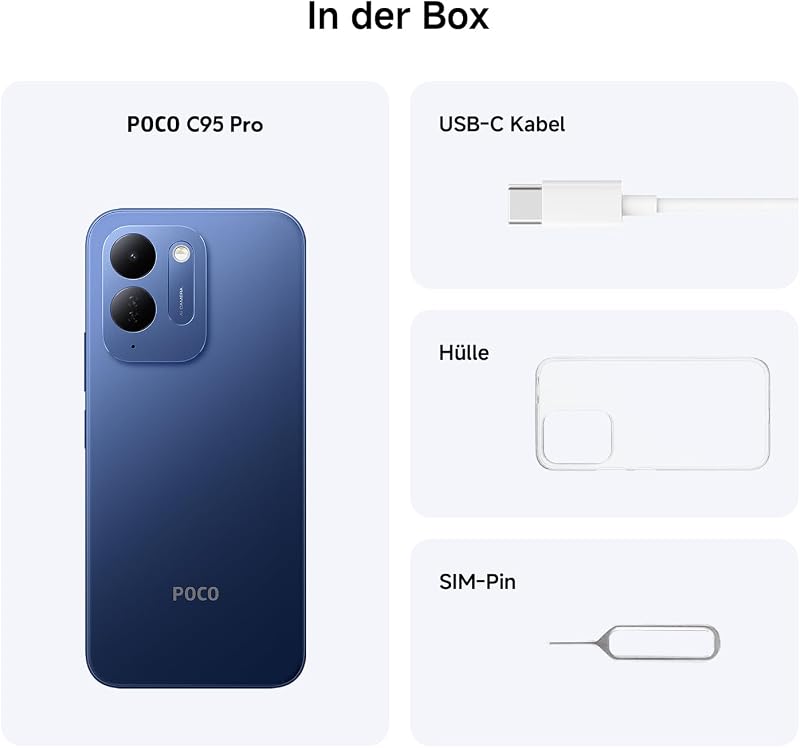 Poco C95 Pro, Smartphone 8+256 GB, Blau, 7500mAh, 45W Schnellladen — Foto 4 von 8