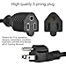 GYMAN Extension Cord Cable Power Outlet Saver 3 Prong 16AWG-13A with UL Listed -10 Pack