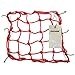 PIXNOR 4040cm Luggage Cargo Bungee Net Bag 6 Hooks Bike Motorcycle Helmet Mesh Storage Carrier Bag (Red)