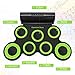 YISSVIC Electronic Drum Set Roll Up Drum Pad Midi Drum Kit Foldable Portable with Headphone Jack Built-in Speaker Foot Pedals Drum Sticks