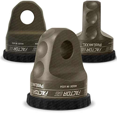 Factor 55ProLink Winch Shackle Mount for Large Overland and Military-Style Vehicles, Fits Lines Up to 1/2" Diameter - Gray