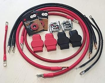 Amazon Com 3 0 Battery Cable Set Hard Start Kit For Dodge Ram 2500 3500 1998 2002 Gen 2 5 With 24 Valve 5 9l Cummins Automotive