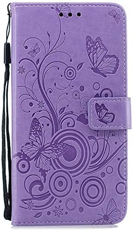MGVV Huawei Nova 3i Case, Flip Folio PU Leather [Flower Embossing] [Wallet] Pouch case [Card Slots] Book Cover Stand Magnetic Case Cover Huawei Nova 3i Purple
