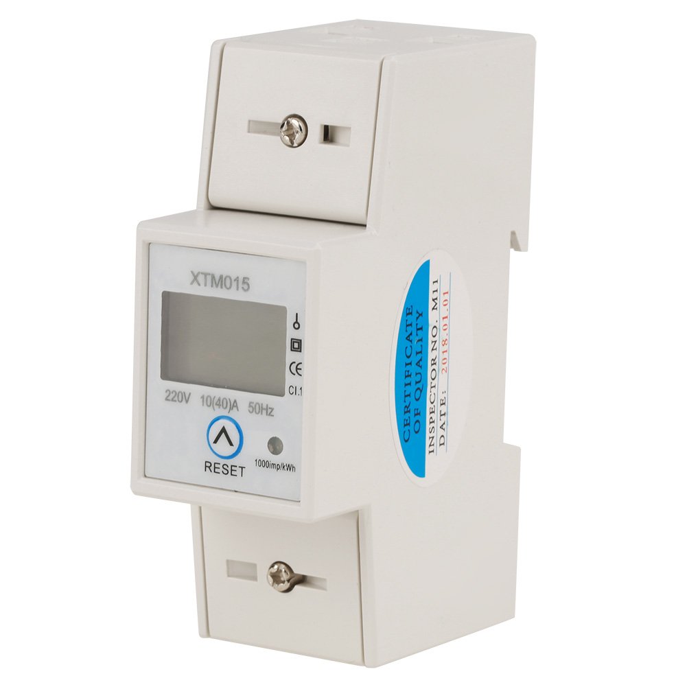 Digital Multi Testers KWh Meter 1-Phase 2 Wire 2P DIN-Rail Electric Meter Electronic KWh Meter 220V 10(40) A