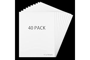 HOIGON 40 Pack 11 x 14 Inch White Backing Borad for Picture Frame, Framing Support, Art Show, Artworks, Prints, Paintings