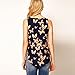 Lookatool Women's Butterfly Print Sleeveless Chiffon Tank Top Shirts Crew Vest (XXXL)
