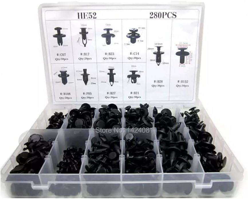 Deepa プッシュリベット クリップ 10種類 280個セットの商品画像