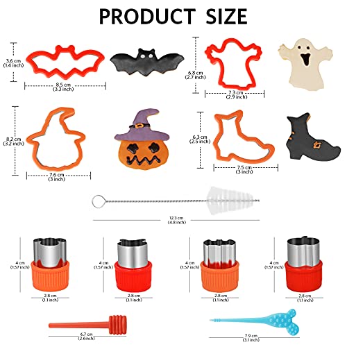 Asdirne Premium Halloween Food Cutter, Cookie/Vegetable Cutter Set with