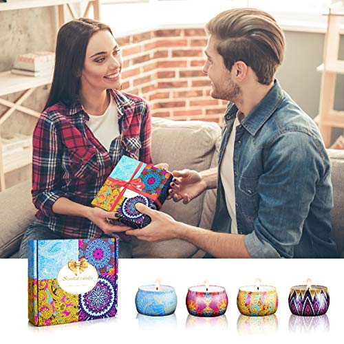 image for Zevalleer Scented Candles Gift Sets, Natural Soy Wax Aromatherapy Cand