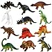 iBaseToy 12Pcs Easter Eggs for Kids, Surprise Eggs Filled with Dinosaur for Easter Basket, Plastic Mini Dinosaur Egg Easter Party Favors for Boys and Girls