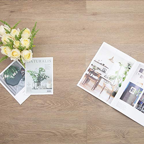 Diflart 23.6 sq.ft Luxury Vinyl Click Locking Plank Flooring 48x7 inch Lvt Flooring Waterproof Foam Back Rigid Core Wood Grain Finish Pack of 10 (Walnut Wood) - Thumbnail 4