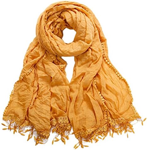 Zhhmeiruian Women Butterfly Lace Scarf Muslims Head Shawl Wrap Cotton Scarves Hot