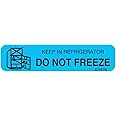 Pharmex 1-15G "Dont Freeze Keep" Permanent Paper Label, 1 9/16" x 3/8", Blue, Pack of 1000