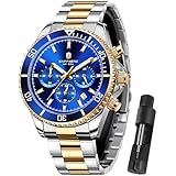 SAPPHERO Heren Horloges Analoge Quartz Chronograaf Roestvrij Stalen Horloges voor Mannen 50M Waterdichte Heren Horloges met Kalender Luxe Zakelijk Werk Casual Horloge Elegante Geschenken voor Mannen SAPPHERO Heren Horloges Analoge Quartz Chronograaf Roestvrij Stalen Horloges voor Mannen 50M Waterdichte Heren Horloges met Kalender Luxe Zakelijk Werk Casual Horloge Elegante Geschenken voor Mannen